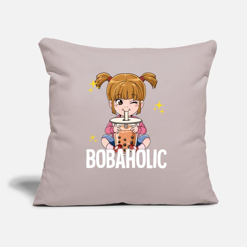 Bubble Tea Mädchen Boba Tea Bobaholic Sofakissenbezug 45 x 45 cm