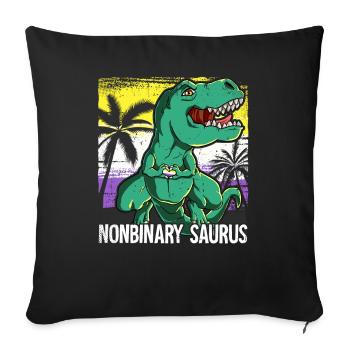 Pride LGBTQ Nonbinary Saurus Kostüm Pride Month - Sofakissenbezug 45 x 45 cm - Schwarz - Vorne