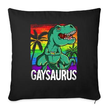 Pride LGBTQ Gaysaurus Kostüm Pride Month - Sofakissenbezug 45 x 45 cm - Schwarz - Vorne