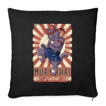 Muay Thai - Sofakissenbezug 45 x 45 cm - Schwarz - Vorne