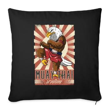Muay Thai - Sofakissenbezug 45 x 45 cm - Schwarz - Vorne