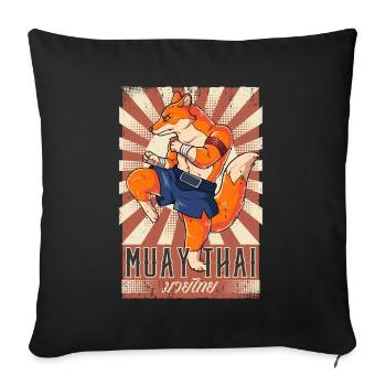 Muay Thai - Sofakissenbezug 45 x 45 cm - Schwarz - Vorne