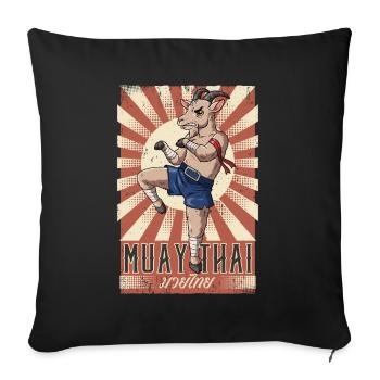 Muay Thai - Sofakissenbezug 45 x 45 cm - Schwarz - Vorne