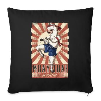 Muay Thai - Sofakissenbezug 45 x 45 cm - Schwarz - Vorne