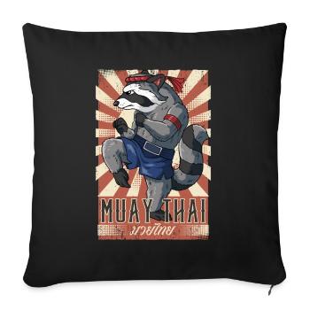 Muay Thai - Sofakissenbezug 45 x 45 cm - Schwarz - Vorne