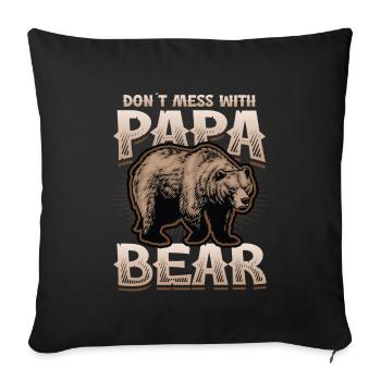 Don't mess with dad - Sofa pillowcase 17,3'' x 17,3'' (45 x 45 cm) - black - Front