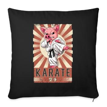 Karate - Sofakissenbezug 45 x 45 cm - Schwarz - Vorne