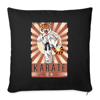 Karate - Sofakissenbezug 45 x 45 cm - Schwarz - Vorne