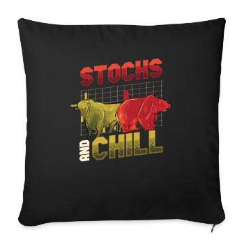 Actions et refroidir, acheter - Housse de coussin décorative 45 x 45 cm - noir - Devant