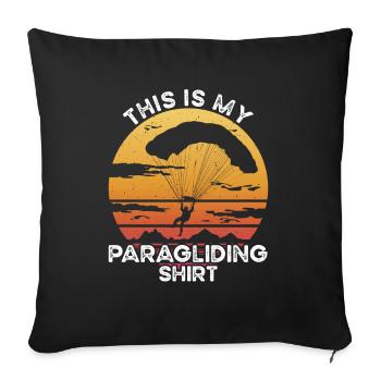 Tenue de parapente - Housse de coussin décorative 45 x 45 cm - noir - Devant