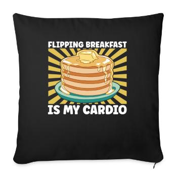 Pancake Breakfast - Sofa pillowcase 17,3'' x 17,3'' (45 x 45 cm) - black - Front