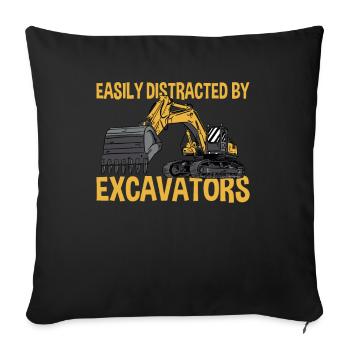 Distrait par Bagger - Housse de coussin décorative 45 x 45 cm - noir - Devant