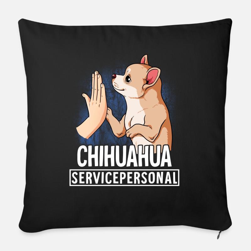 Chihuahua - Sofakissenbezug 45 x 45 cm - Schwarz