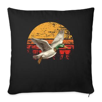 Retro Duck Hunt Sunset Flying - Housse de coussin décorative 45 x 45 cm - noir - Devant