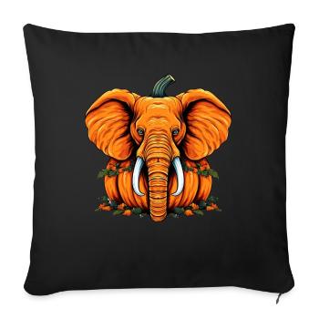 Elephant Pumpkin Lazy Halloween Party Costume Kids - Sofakissenbezug 45 x 45 cm - Schwarz - Vorne