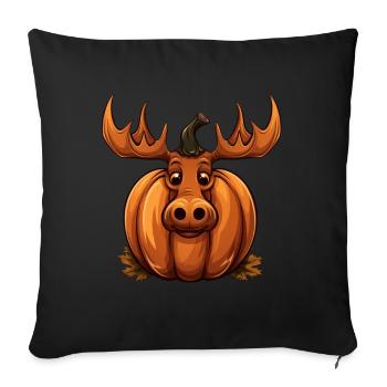 Moose Pumpkin Lazy Halloween Party Costume for Kids - Sofa pillowcase 17,3'' x 17,3'' (45 x 45 cm) - black - Front