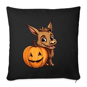 Mule Pumpkin Lazy Halloween Party Costume Kids - Sofa pillowcase 17,3'' x 17,3'' (45 x 45 cm) - black - Front