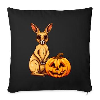Kangourou Citrouille Lazy Halloween Costume de fête pour - Housse de coussin décorative 45 x 45 cm - noir - Devant