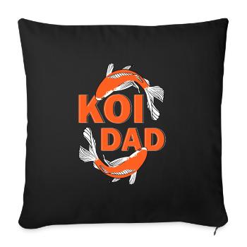 Koi Fish Japanese - Sofa pillowcase 17,3'' x 17,3'' (45 x 45 cm) - black - Front