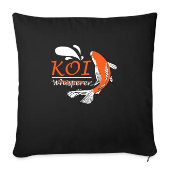 Koi Fish Japanese - Sofa pillowcase 17,3'' x 17,3'' (45 x 45 cm) - black - Front
