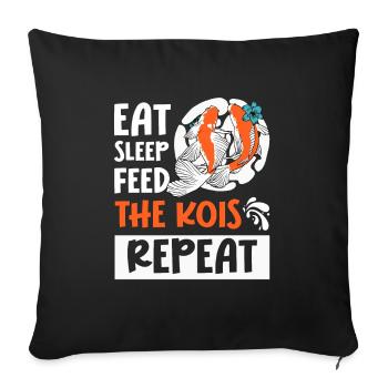 Koi Fish Japanese - Sofa pillowcase 17,3'' x 17,3'' (45 x 45 cm) - black - Front
