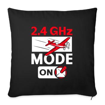 RC Avion RC Avion - Housse de coussin décorative 45 x 45 cm - noir - Devant