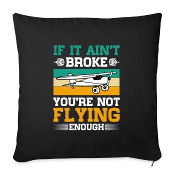 RC Airplane RC Airplane - Sofa pillowcase 17,3'' x 17,3'' (45 x 45 cm) - black - Front