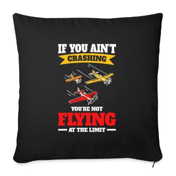 RC Airplane RC Airplane - Sofa pillowcase 17,3'' x 17,3'' (45 x 45 cm) - black - Front