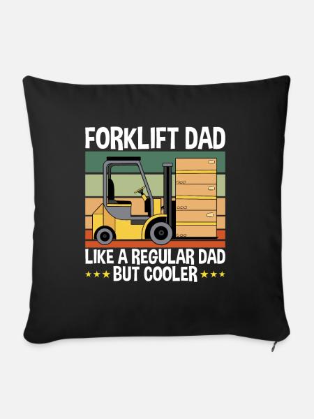 Gabelstaplerfahrer und Vater - Sofakissenbezug 45 x 45 cm - Schwarz