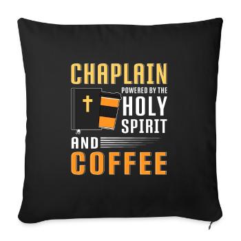 Chaplain Pastor - Sofa pillowcase 17,3'' x 17,3'' (45 x 45 cm) - black - Front
