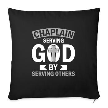 Chaplain Parish Priest - Sofa pillowcase 17,3'' x 17,3'' (45 x 45 cm) - black - Front