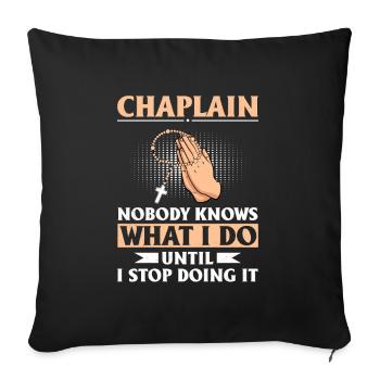 Chaplain Parish Priest - Sofa pillowcase 17,3'' x 17,3'' (45 x 45 cm) - black - Front