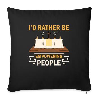 Chaplain Parish Priest - Sofa pillowcase 17,3'' x 17,3'' (45 x 45 cm) - black - Front