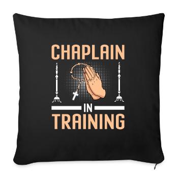 Chaplain Parish Priest - Sofa pillowcase 17,3'' x 17,3'' (45 x 45 cm) - black - Front
