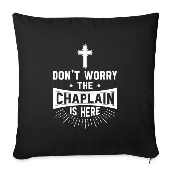 Chaplain Parish Priest - Sofa pillowcase 17,3'' x 17,3'' (45 x 45 cm) - black - Front