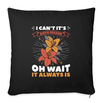 Doula Nurse Midwife - Sofa pillowcase 17,3'' x 17,3'' (45 x 45 cm) - black - Front
