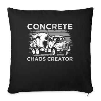 Concrete mixer driver - Sofa pillowcase 17,3'' x 17,3'' (45 x 45 cm) - black - Front