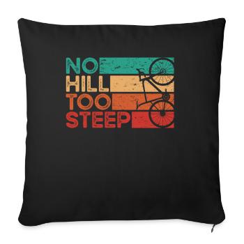 VTT Pas de colline trop raide - Housse de coussin décorative 45 x 45 cm - noir - Devant