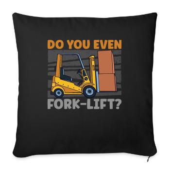Forklift driver - Sofa pillowcase 17,3'' x 17,3'' (45 x 45 cm) - black - Front