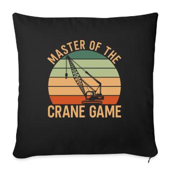 Kranfahrer Spruch - Sofakissenbezug 45 x 45 cm - Schwarz - Vorne