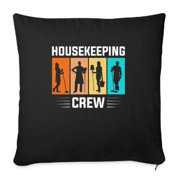 Week of Appreciation for Housekeeping - Sofa pillowcase 17,3'' x 17,3'' (45 x 45 cm) - black - Front