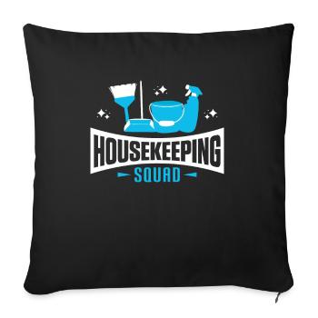 Week of Appreciation for Housekeeping - Sofa pillowcase 17,3'' x 17,3'' (45 x 45 cm) - black - Front