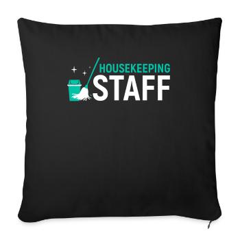 Week of Appreciation for Housekeeping - Sofa pillowcase 17,3'' x 17,3'' (45 x 45 cm) - black - Front