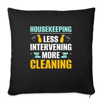 Week of Appreciation for Housekeeping - Sofa pillowcase 17,3'' x 17,3'' (45 x 45 cm) - black - Front