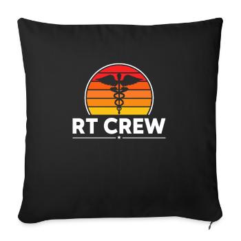 Respiratory Therapist Respiratory Therapy - Sofa pillowcase 17,3'' x 17,3'' (45 x 45 cm) - black - Front
