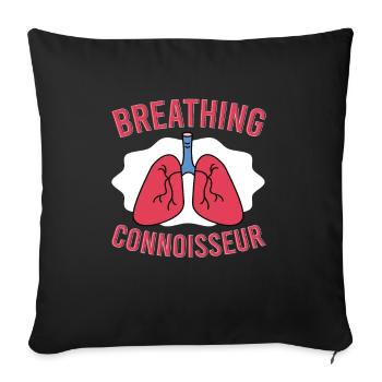 Respiratory Therapist Respiratory Therapy - Sofa pillowcase 17,3'' x 17,3'' (45 x 45 cm) - black - Front