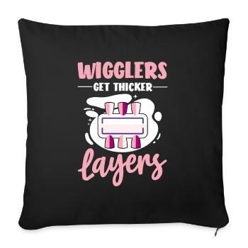 Nail Tech Manucure Technicienne des ongles - Housse de coussin décorative 45 x 45 cm - noir - Devant