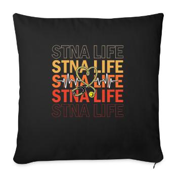 STNA Certified Nursing Assistant - Sofa pillowcase 17,3'' x 17,3'' (45 x 45 cm) - black - Front