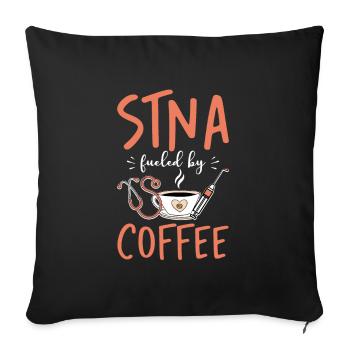 STNA Certified Nursing Assistant - Sofa pillowcase 17,3'' x 17,3'' (45 x 45 cm) - black - Front
