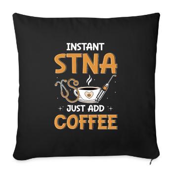 STNA Certified Nursing Assistant - Sofa pillowcase 17,3'' x 17,3'' (45 x 45 cm) - black - Front